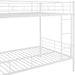 White FullOverFullIndustrialStrength Metal Bunk Bed Guardrail