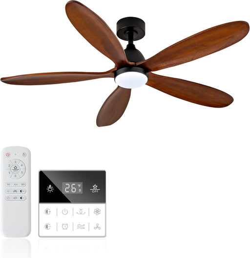 52Inch EnergySaving SolidWood Ceiling Fan Remote Lights