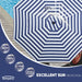 Patio Market Outdoor Table Umbrella with Push Button Tilt and Crank, Large Sun Umbrella with Sturdy Pole & Fade Resistant Canopy, Easy to Set