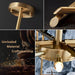 24In Gold Crystal Chandelier Modern Pendant Lighting 6-Light round Crystal Chandeliers for Kitchen Island Cloud Glass Multi-Tier Light Fixture for Dining Room, Living Room, Kitchen