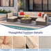 7 Pieces Patio Furniture Sets, Outdoor Sectional Patio Sofa Set