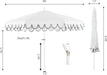 Tracy 9' Scalloped Market Patio Umbrella, White
