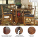 Ralene Traditional 36" Counter Height Dining Room Extension Table, Medium Brown