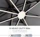 10' X 13 'Patio Umbrella with LED Light Outdoor Cantilever Umbrellas