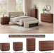 Walnut 6 Drawer Dresser for Bedroom, 47" Wide Chest of Drawers