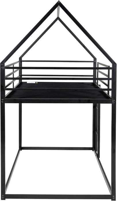 Full Over Full Metal Bed CharcoalPowderCoatedFinish Roof