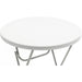 BTEXPERT 32" round 43" Bar Height White Granite Plastic Folding Table Portable Commercial Table Banquet Card Coffee Dining Table for Wedding Party Event Home Kitchen Outdoor Set of 5