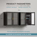 24 Inch Wide Black Wall Cabinet DurableAcrylicDoors