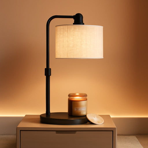 Candle Warmer Lamp with Timer ,Dimmable Candle Wax Warmer, Height Adjustable Electric Candle Lamp Warmer with 2 Bulbs, Birthday Gifts for Women Mom House Warming,Vintage Home Decor for Bedroom