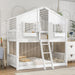 White PremiumQuality Pinewood Luxury Twin Bunk Bed