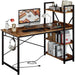 Rustic Brown Desk with Power & Storage