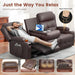Recliner Sofa, Massage Reclining Sofa 3 Seater Sets Heavy Weight Capacity, RV Loveseat Couch Clearance with Flip Back Console, Storage, Cup Holders, Wall Hugger Reclining Couch for Living Room