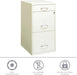 Hirsh  18" Deep 3-Drawer Contemporary Metal File Cabinet, Letter Size, Smooth Glides, for Small Office/Home Office, in Pearl White