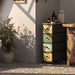 Narrow Storage Dresser Slim Dresser with Retro Flowers Fabric Drawers Vertical Skinny Cabinet for Small Spaces,Bathroom,Bedroom Closet Nightstand,Entryway Organizer (Retro Flower, 4 Drawers)