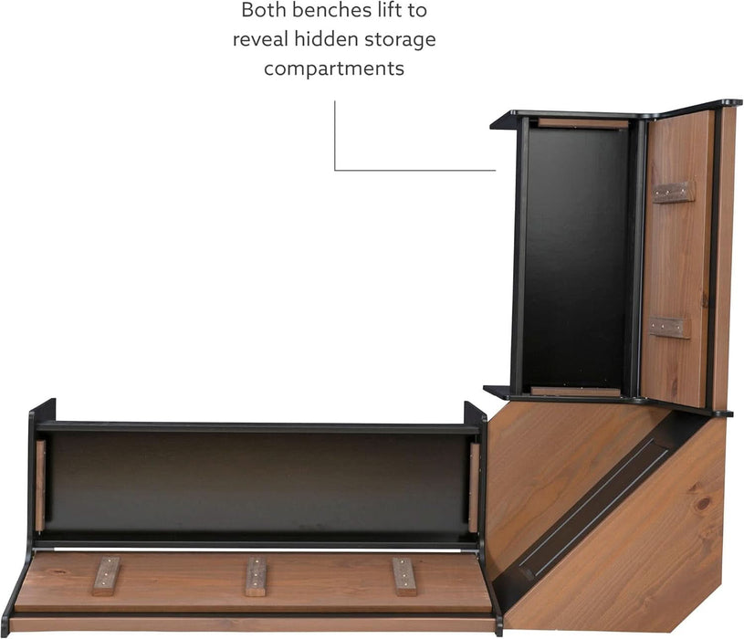 Black and Pecan Breakfast Dining Set Ardmore Nook