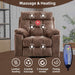 Large Power Recliner with Massage, Heat, and USB