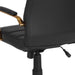 Whitney High-Back Swivel Leathersoft Desk Chair with Padded Seat and Armrests, Adjustable Height Padded Office Chair, Black/Gold
