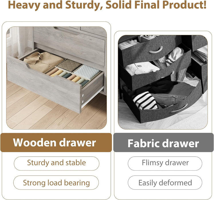 7 Dresser for Bedroom, 55" Wide Dresser Drawer with Storage