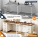 2 Person Desk with 8 Drawers, Large Home Office Computer Desk with Power Outlets, 78 Inch Long Double Desks for Two People, Antique White