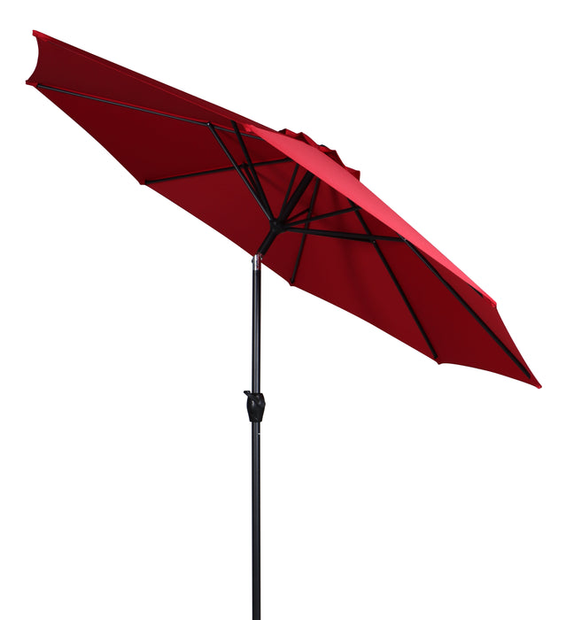 9Ft Really Red round Outdoor Tilting Market Patio Umbrella with Crank