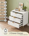 3 Drawer Dresser for Bedroom, 27.6" Modern Storage Dresser, White