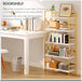 Five Tier Bookshelf White Gold UltraFinish Coatings