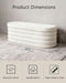 Storage Ottoman Bench, 43 Inch Upholstered Entryway Shoe Seat, End of Bed Stool Blanket Chest for Living Room, Hallway, Sherpa White