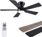 46 Inches Black Ceiling Fan With IntegratedLEDLighting