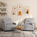 Recliner Chair,  Convertible Futon Sofa Bed with Pull Out Couch for Living Room, Bedroom, Light Gray