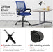 Office Chair Computer Chair Ergonomic Cheap Desk Chair Adjustable Comfortable Mid Back Task Rolling Swivel Chair with Lumbar Support for Home Office Desk (Blue)