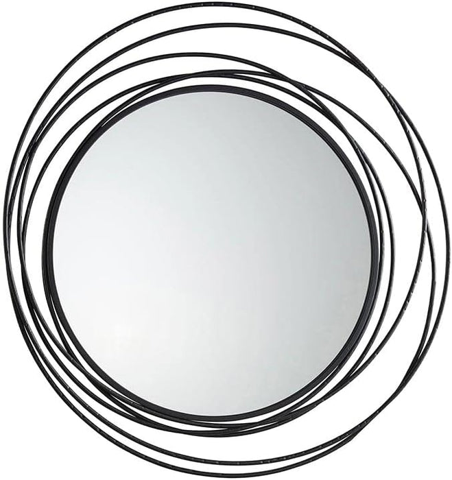 Large Black Circle Mirror for Wall Decor