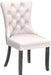 Velvet Dining Chairs Set of 6, Tufted Dining Room Chairs with Button Back, Nailhead Trim, Upholstered Dining Chairs for Kitchen, Bedroom, Restaurant (Beige)
