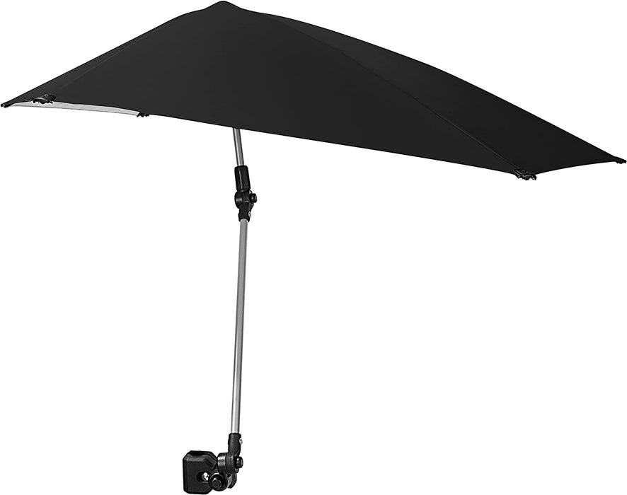 Versa-Brella UPF 50+ Personal Sun Shade - Portable Umbrella for Sports & Outdoors - Secure Clamp, 360-Degree Swivel Adjustable Position for Maximum Sun Protection - Compact with Carry Case