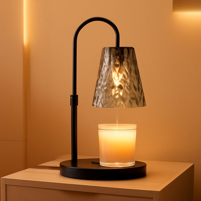 Candle Warming Lamp with Timer : Adjustable Light Level Adjustable Height Flameless and Smokeless Safety Candle Lamps - Jar Candles Home Decoration