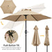 9FT Patio Umbrella with 22Lb Umbrella Base Included, Outdoor Market Umbrella with Push Button Tilt, Crank and Sturdy Ribs, Outdoor Yard Sun Shade W/Stand Heavy Duty