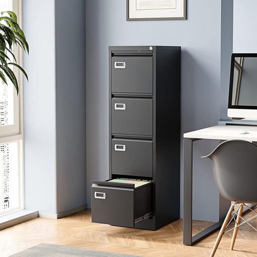 Locking 4-Drawer Vertical File Cabinet