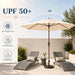 7.5Ft Patio Umbrella, Outdoor Table Market Umbrella with Smooth Crank Lift, 6 Windproof Fiberglass Ribs, UPF50+ UV Protection for Deck, Pool, Garden and Backyard