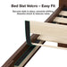 Queen Size Bed Frame with 3-Level Adjustable Upholstered Headboard