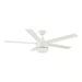 Merwry 52 In. Intergrated LED Matte White Ceiling Fan with Light and Remote Control