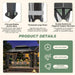 10'X12' Outdoor Gazebo Hardtop Grill Gazebo Aluminum Galvanized Steel Double Roof Outdoor Pergola Include Curtain and Netting for Backyard, Patio, Lawn