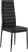 Modern Dining Room Accent Chairs Set of 4, Upholstered Leather Side Chair for Living Room, Space-Saving Kitchen Chair with Thick Cushions and Metal Legs, Black