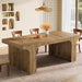 71 Inch Industrial Farmhouse Dining Table DoublePedestal