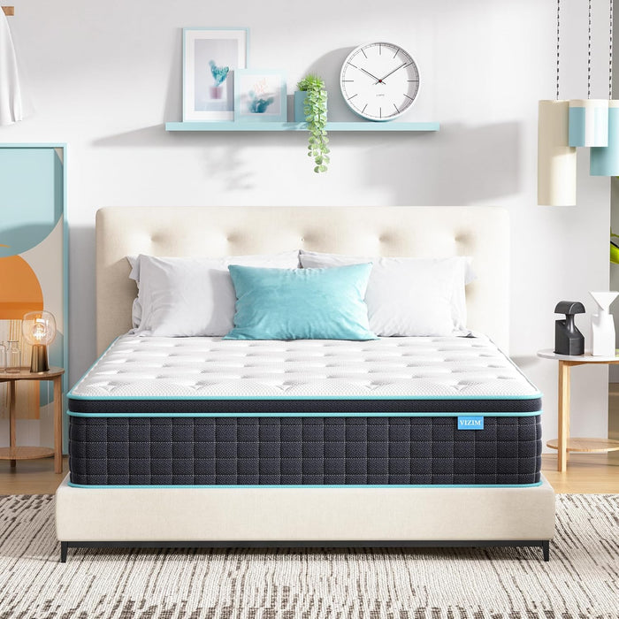 Twin Mattress, 12 Inch Twin Size Mattresses in a Box, Memory Foam and and Individual Pocket Springs for Pressure Relief & Motion Isolation, Medium Firm, Certipur-Us Certified