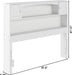 Newport Full Size Bookcase Headboard with Attachable Charger in White