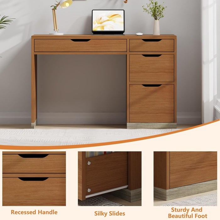 Espresso FortyEightInch Desk For Small Home Office