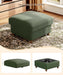Green Corduroy Storage Ottoman, 25" Large Living Room Ottoman, Tool-Free Setup Ottomans with Storage, Solid Wood Coffee Table, Comfy Bench for Bedroom, Ottomans for Living Room Home Office