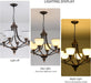 Oil Rubbed Bronze Farmhouse Chandelier Frosted Glass