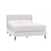 Handale Ivory Queen Upholstery Mid Century Platform Bed