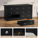 Matte Black 58Inches Wooden Dresser Bedroom Console