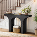 Modern Console Table with Arched Base, 47-Inch Black Entryway Sofa Table, Narrow Hallway Table, Wood Foyer Accent Table for Living Room, Entrance, Hallway, Easy Assembled(1 Pack)